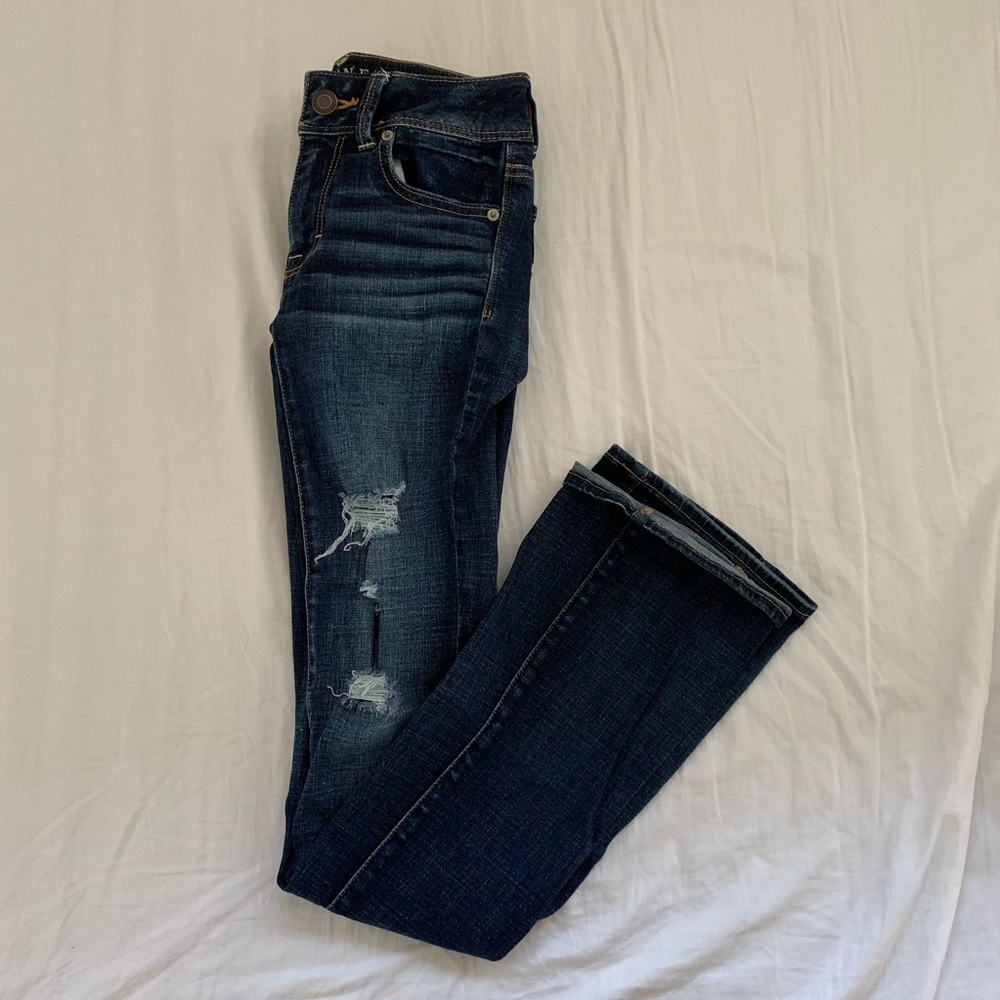 American Eagle Distressed Bootcut Jeans